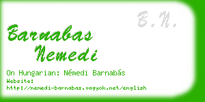 barnabas nemedi business card